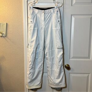 Black Dot Pants Women's M White Snow Gear Zip Pockets Waterproof  Outerwear